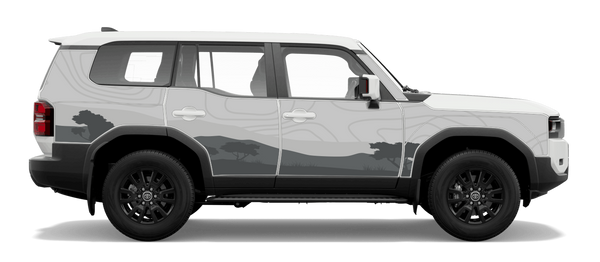 Toyota Prado 250 Series fitted with Pangolin armour panels in Light Forest